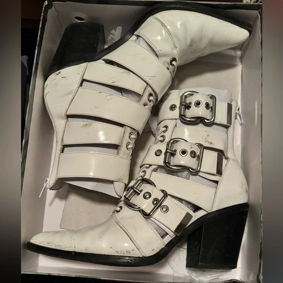 Jeffrey campbell caceres bootie white on sale